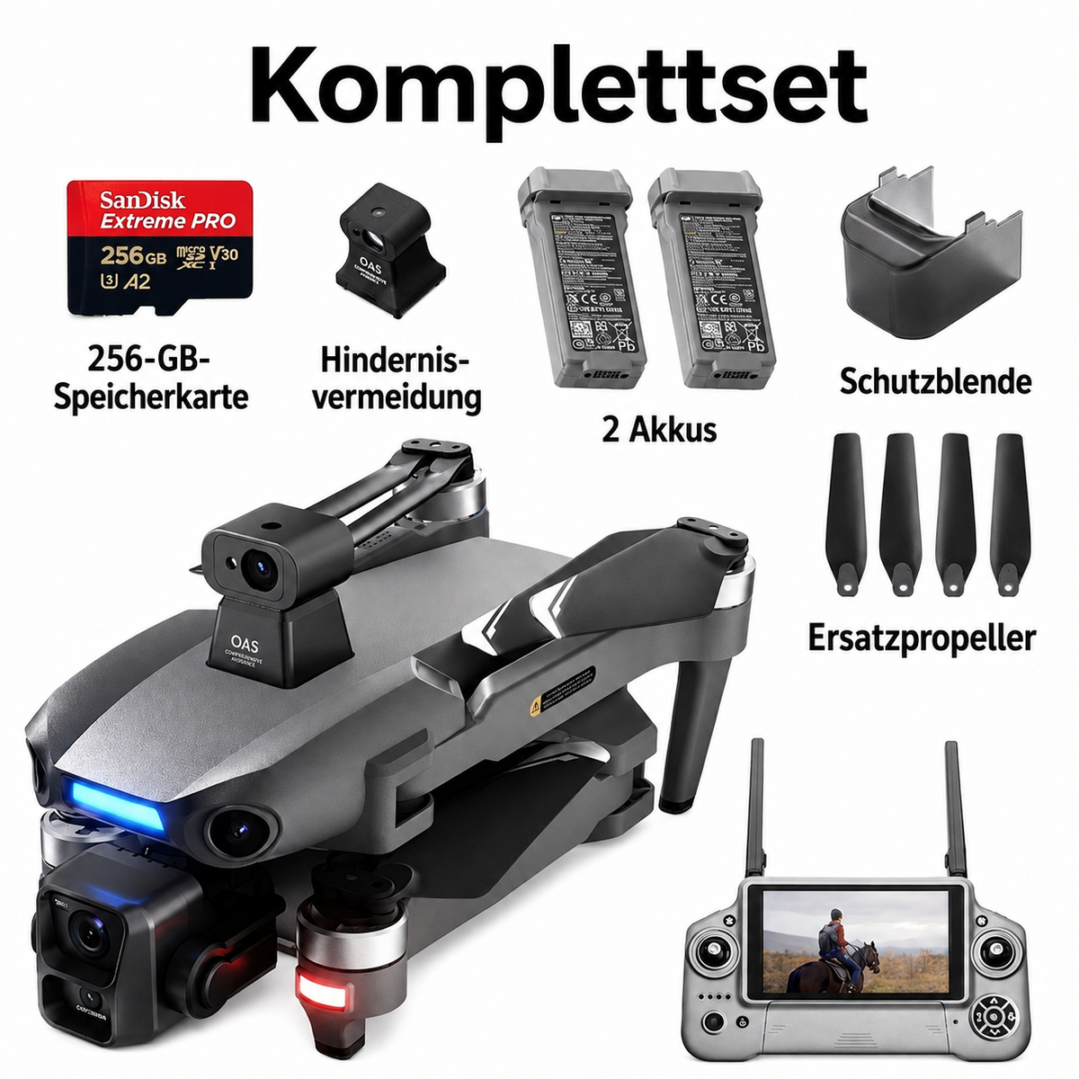 Profi-Wärmebilddrohne mit 4K-Kamera, Infrarot & GPS, für Jagd, Sicherheit und Industrie
